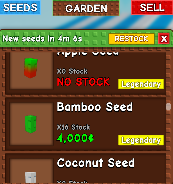 seeds restock